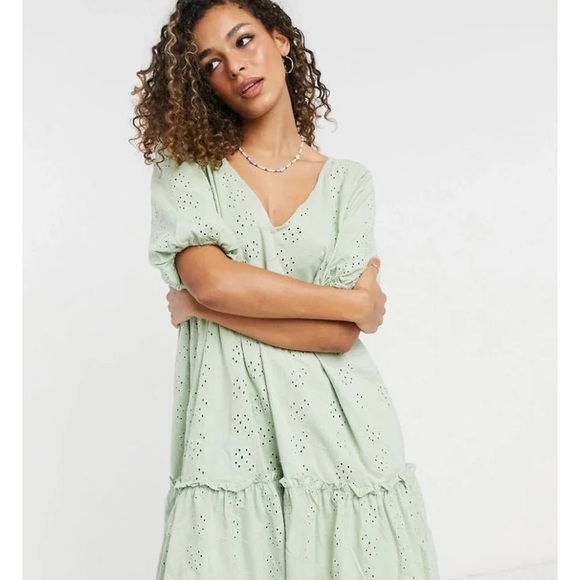 ASOS Dresses & Skirts - ASOS Broderie V-Neck Smock Dress